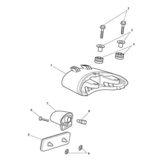 Bild von Rear Light, LED, Clear, Sealed