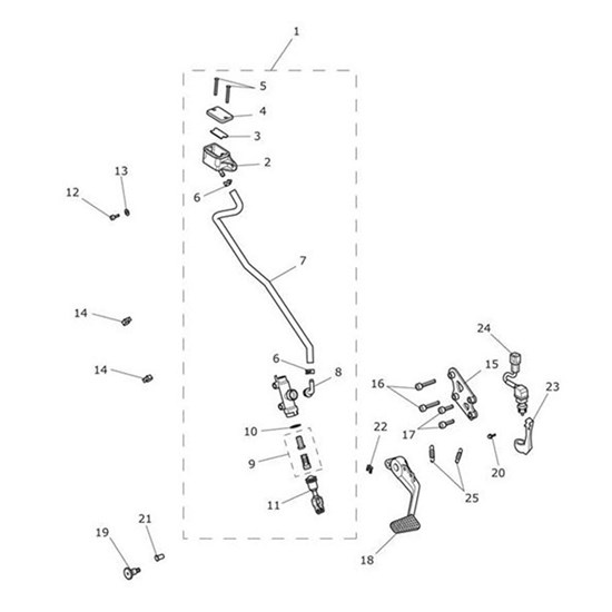 Bild von Rear Master Cylinder Assy, 15.87mm