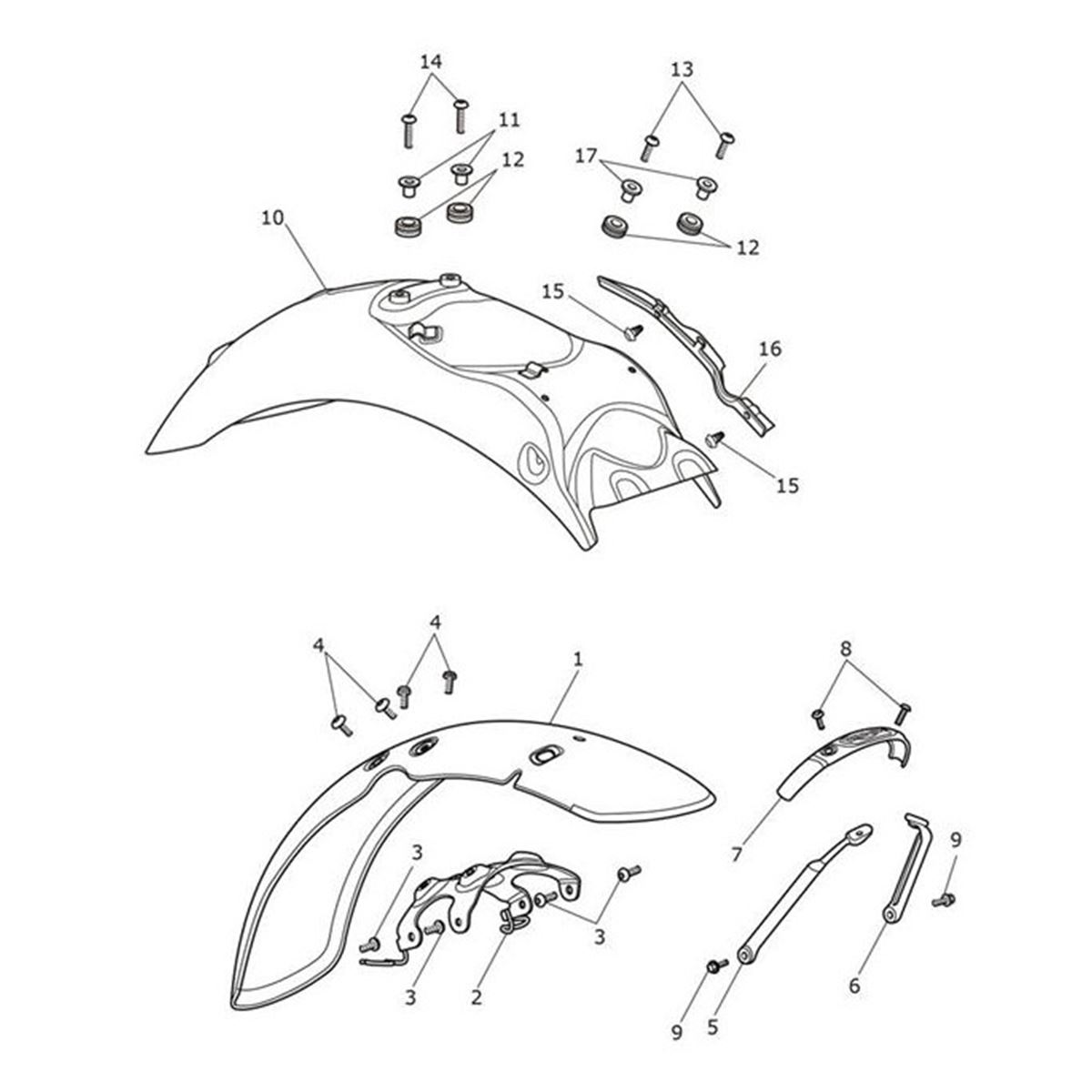 Bild von Rear Mudguard, Aegean Blue