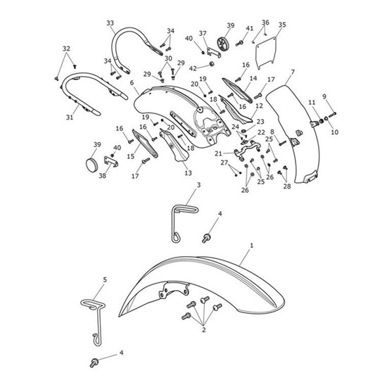 Bild von Rear Mudguard, Sapphire Black