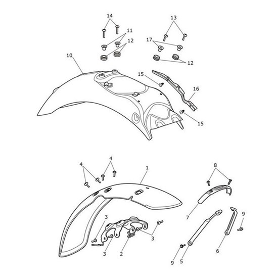 Bild von Rear Mudguard, Sapphire Matt