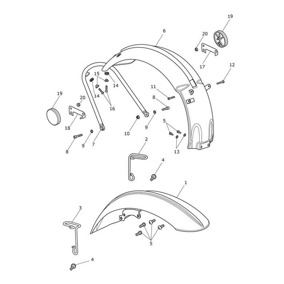 Bild von Rear Mudguard, Satin Sapphire