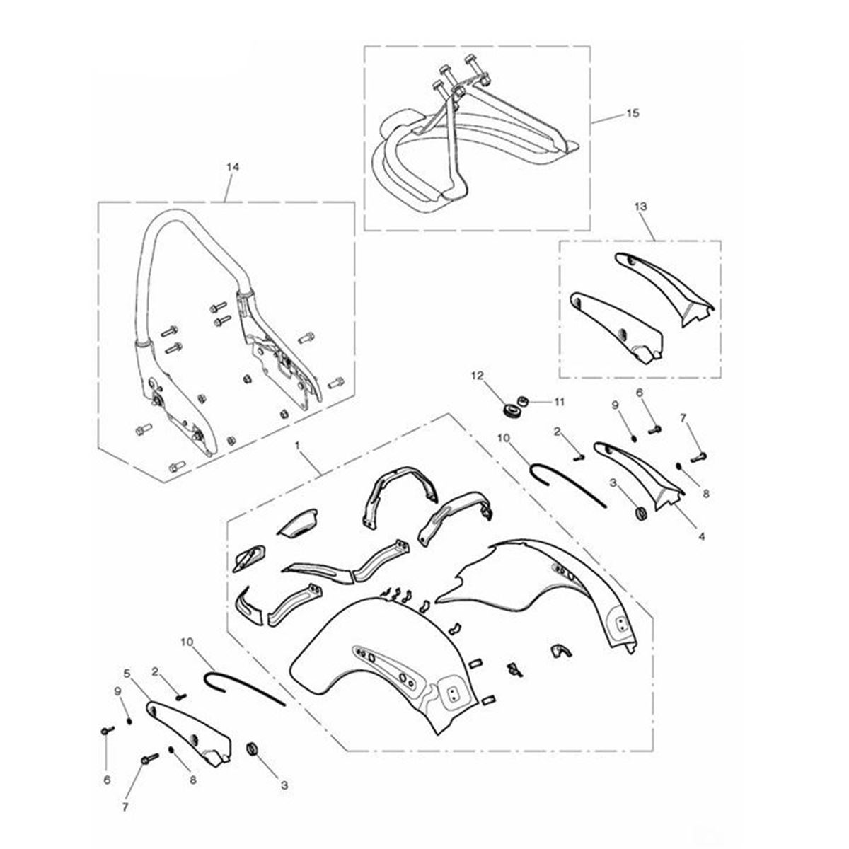 Bild von Rear Mudguard Assembly