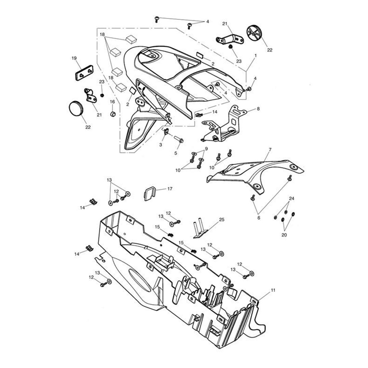 Bild von Rear Mudguard Assy