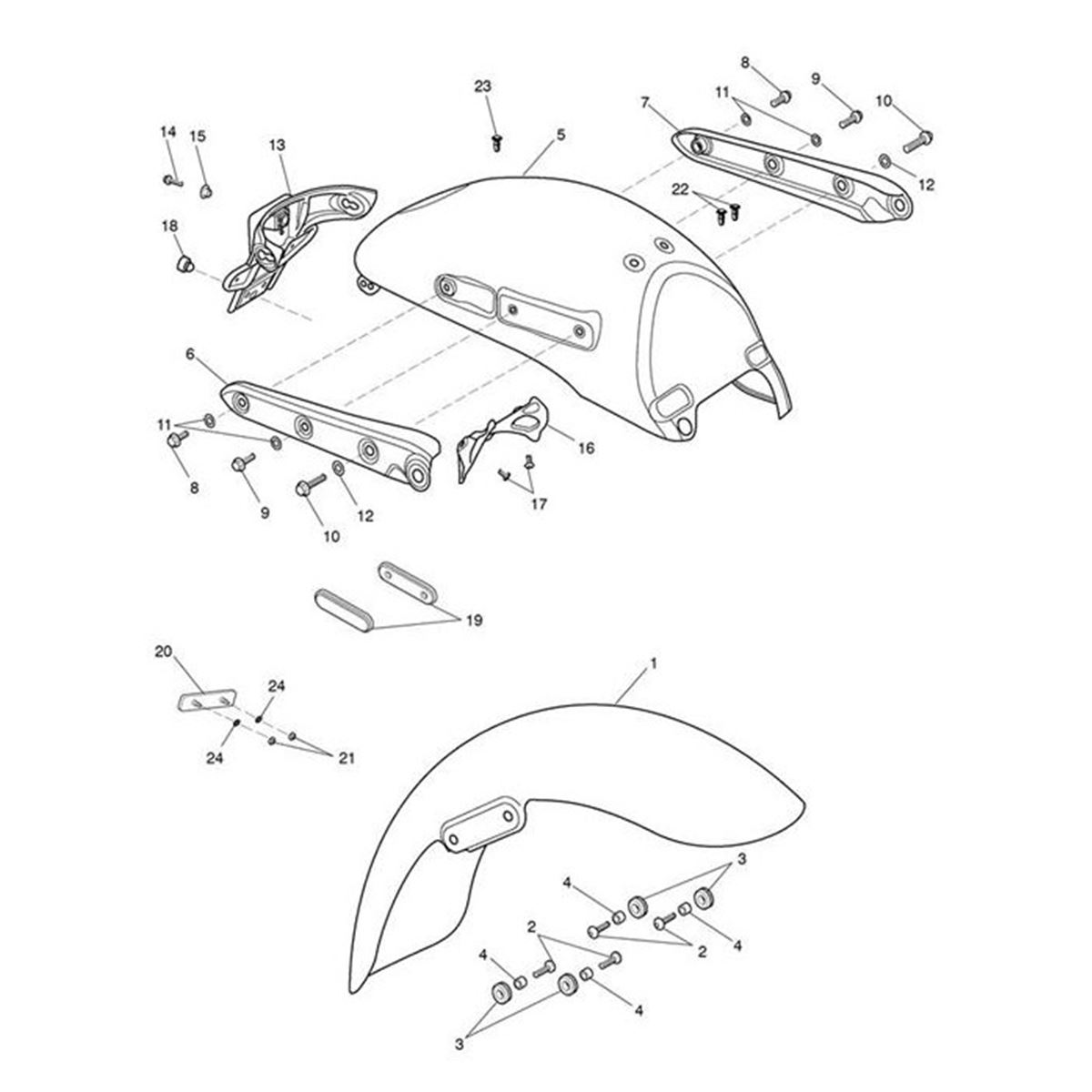 Bild von Rear Mudguard Assy