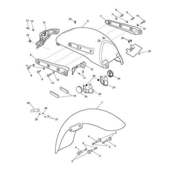 Bild von Rear Mudguard Assy