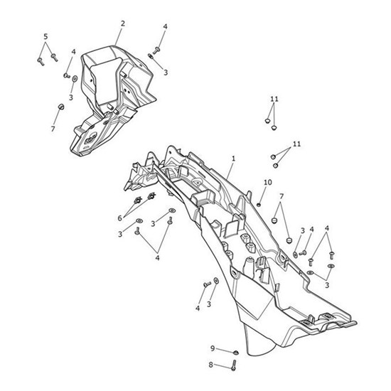 Bild von Rear Mudguard Moulding