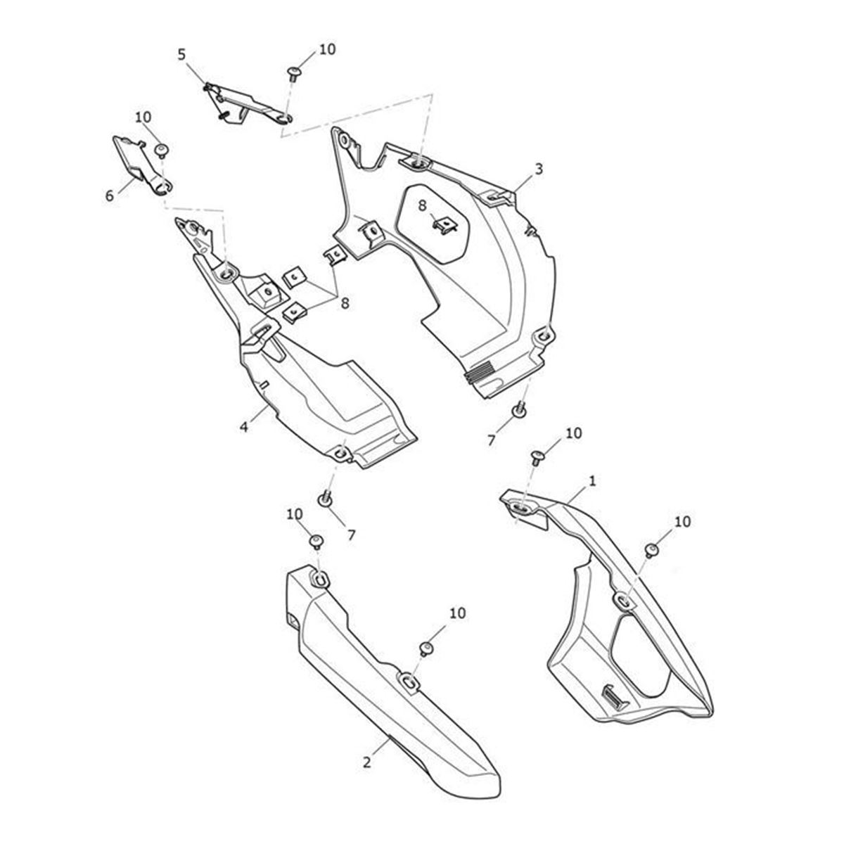 Bild von Rear Panel, LH, Silver Ice