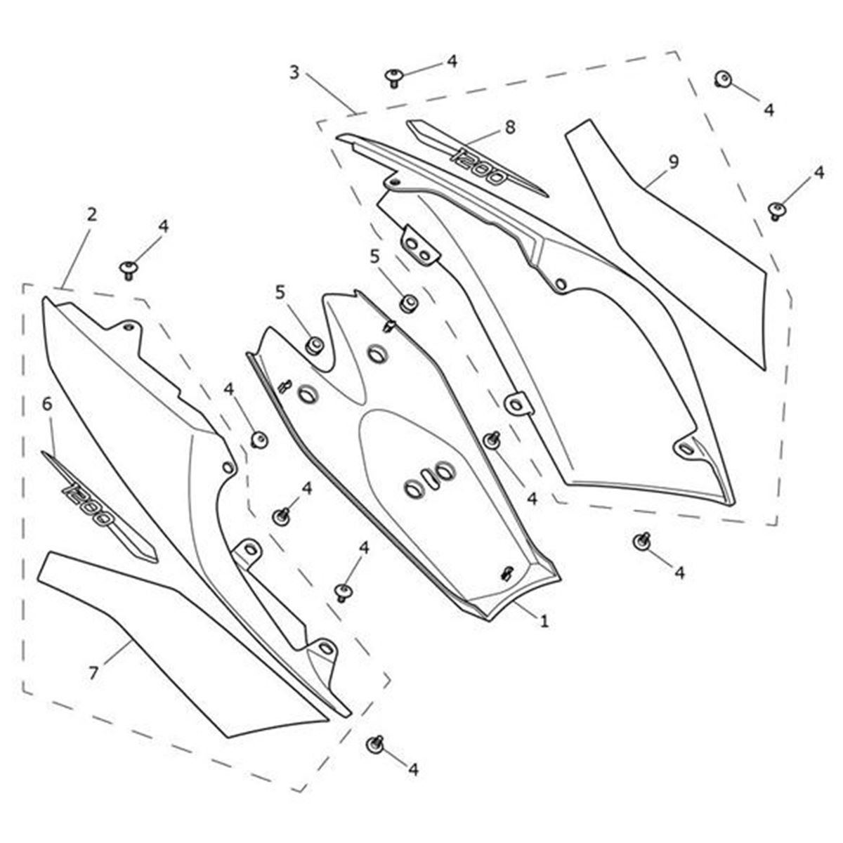 Bild von Rear Panel, RH, Sapphire Black
