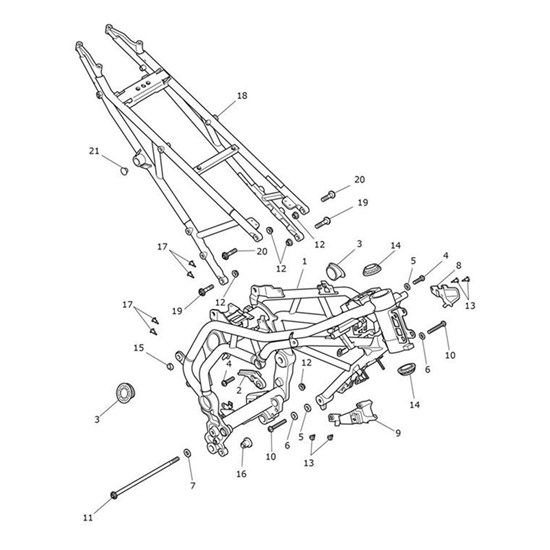 Bild von Rear Subframe, Spares, Crinkle Black