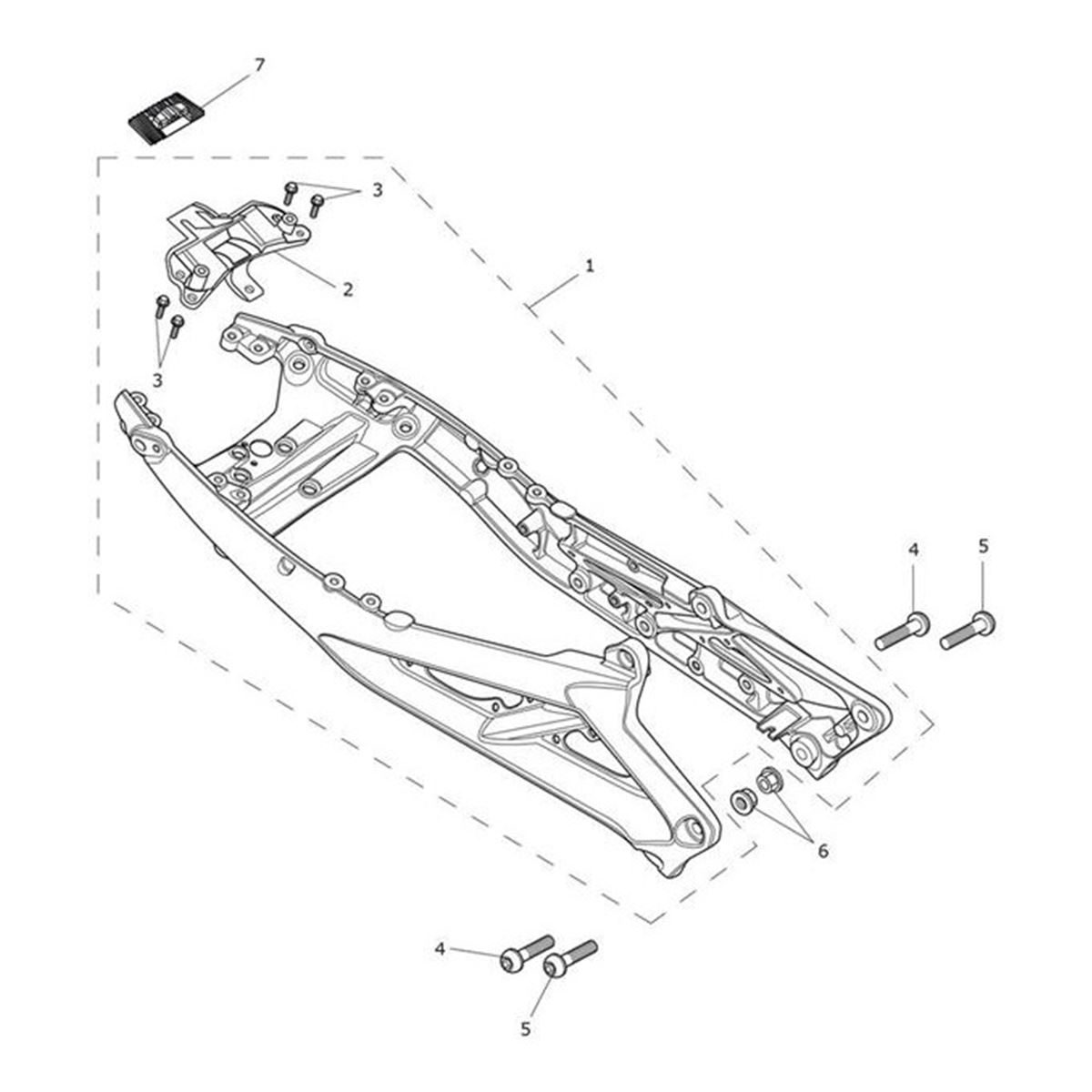 Bild von Rear Subframe Assembly, Red