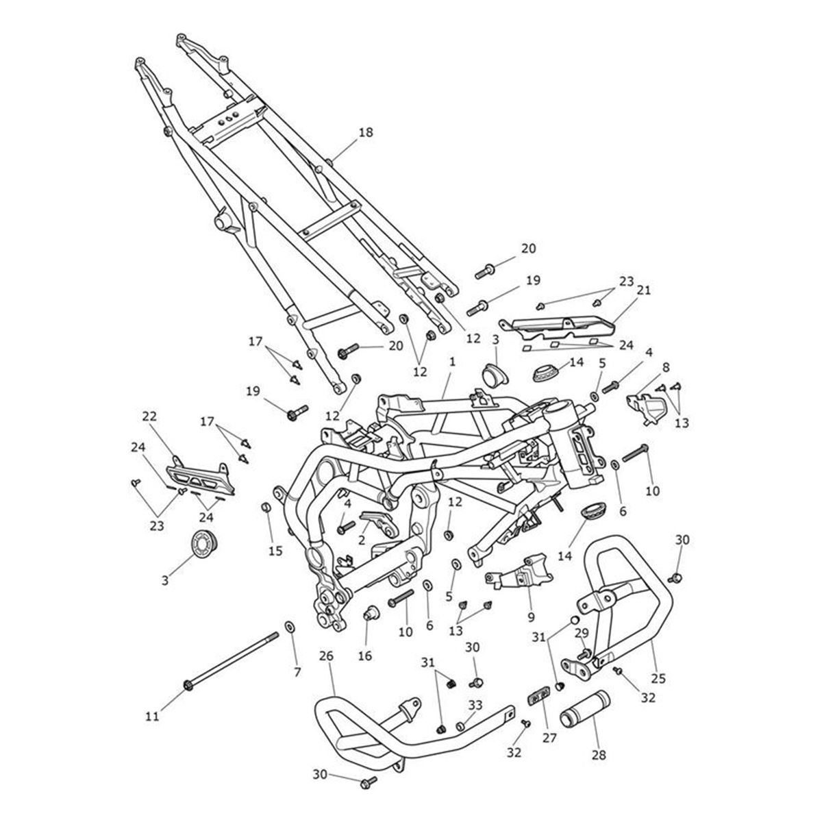 Bild von Rear Subframe Assembly, White