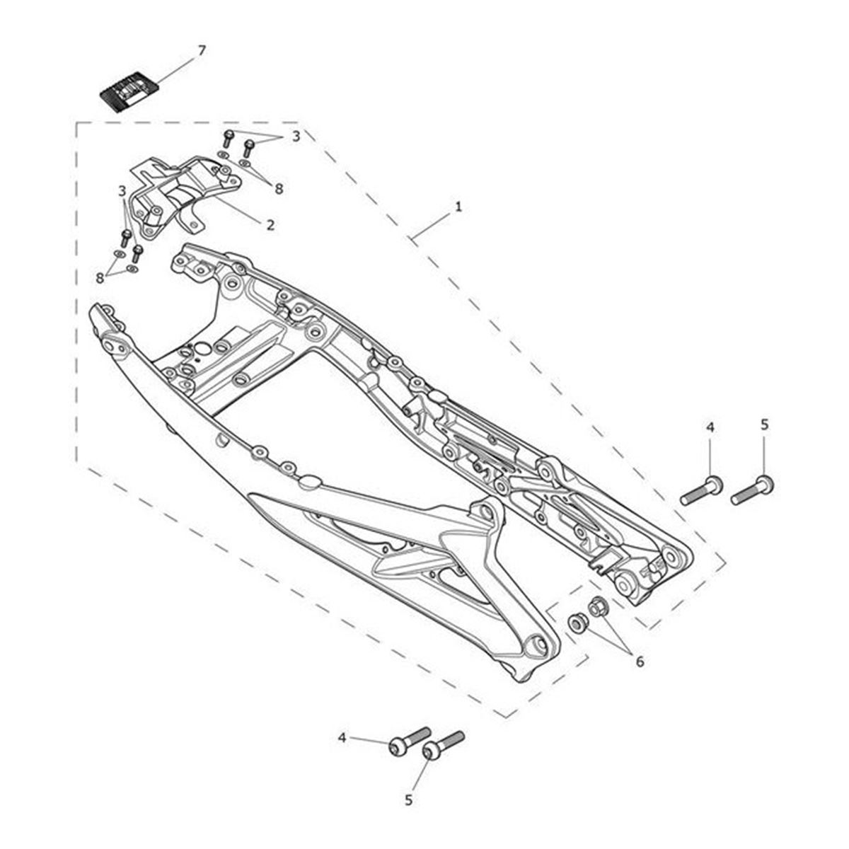 Bild von Rear Subframe Assy, Black