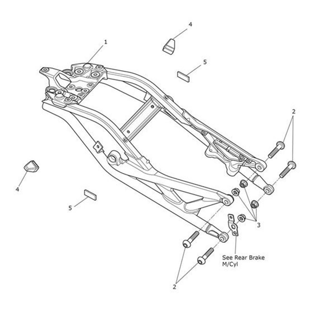 Bild von Rear Subframe Assy, Flame Red