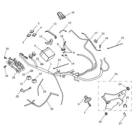 Bild von Rear Subharness, Lighting