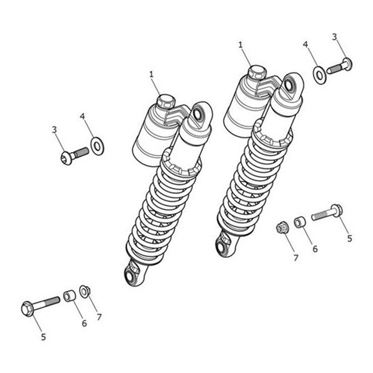 Bild von Rear Suspension Unit, RH, Blk