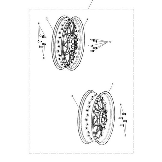 Bild von Rear Wheel, 17 x 5, Spoked, Black