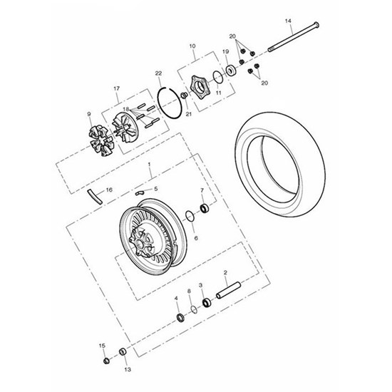 Bild von Rear Wheel Assembly