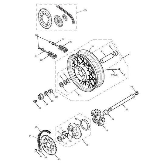 Bild von Rear Wheel Assy, Black