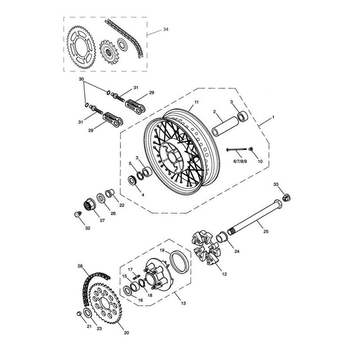 Picture of Rear Wheel Assy, Silver