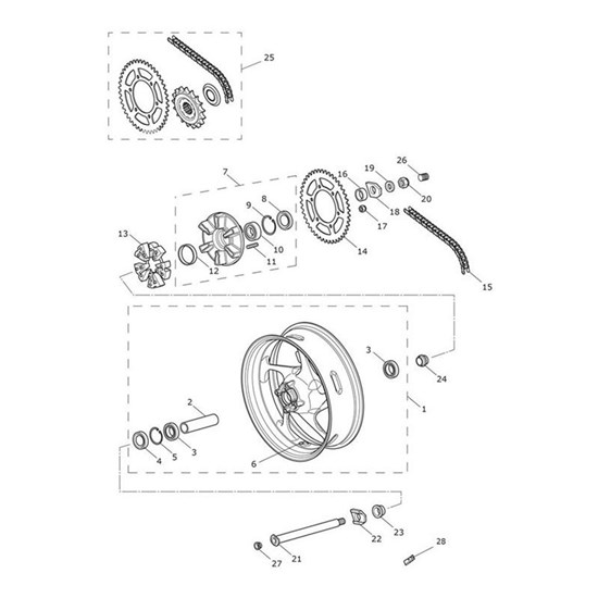 Bild von Rear Wheel Spares Assy, RX