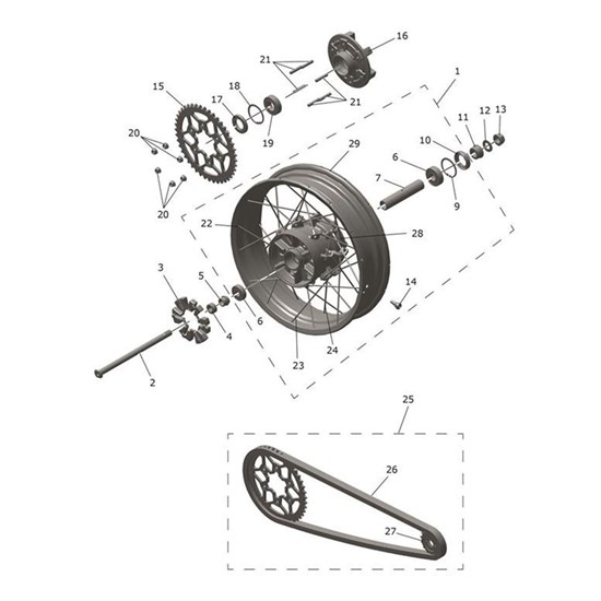 Bild von Rim, Rear Wheel