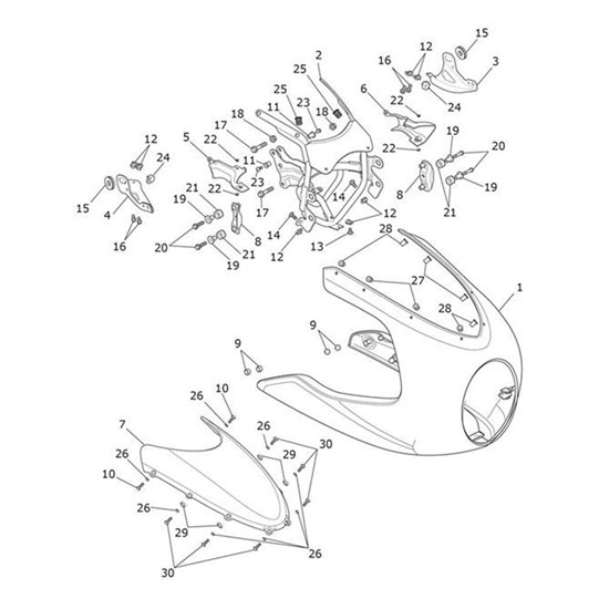 Bild von Screen, Fairing, Tinted, Non-Coated