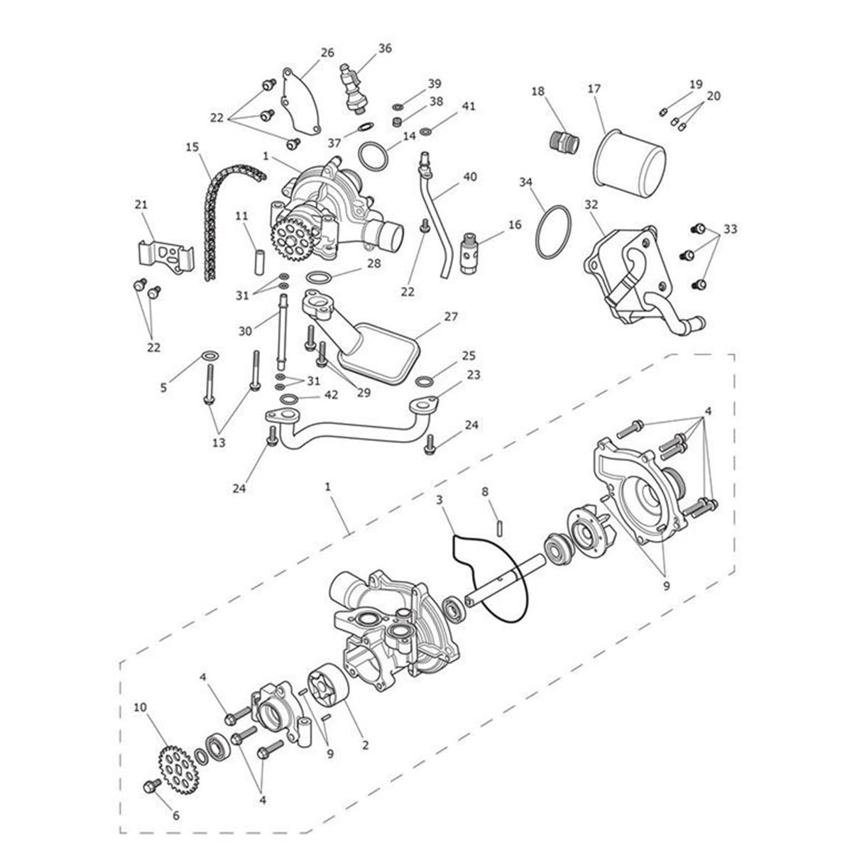 Bild von Seal, O-Ring, Cover, Water Pump