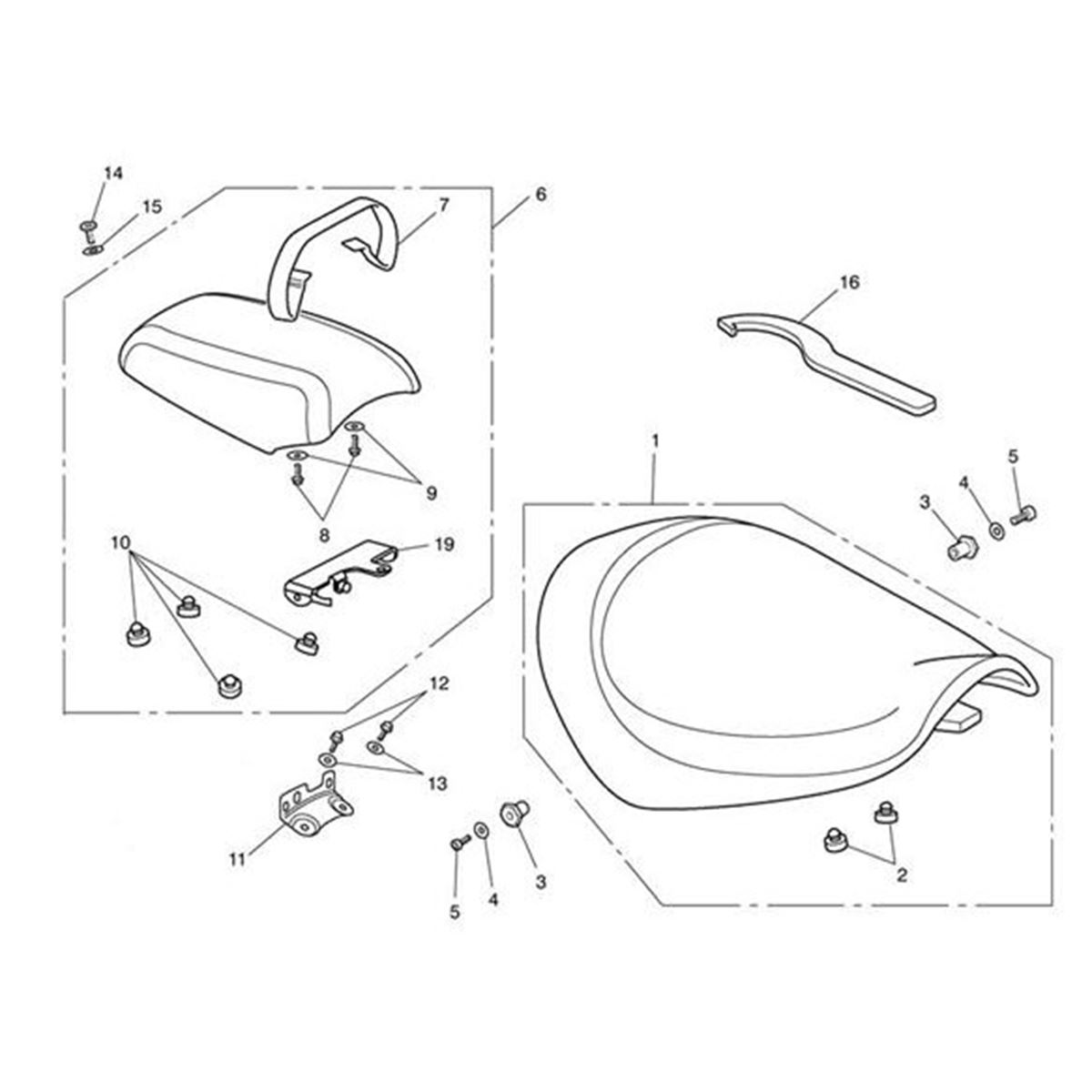Bild von Seat Assy, Pillion