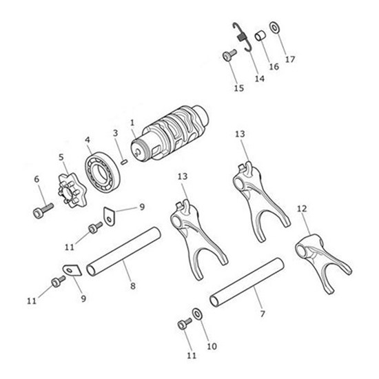 Bild von Selector Shaft, Input Gear