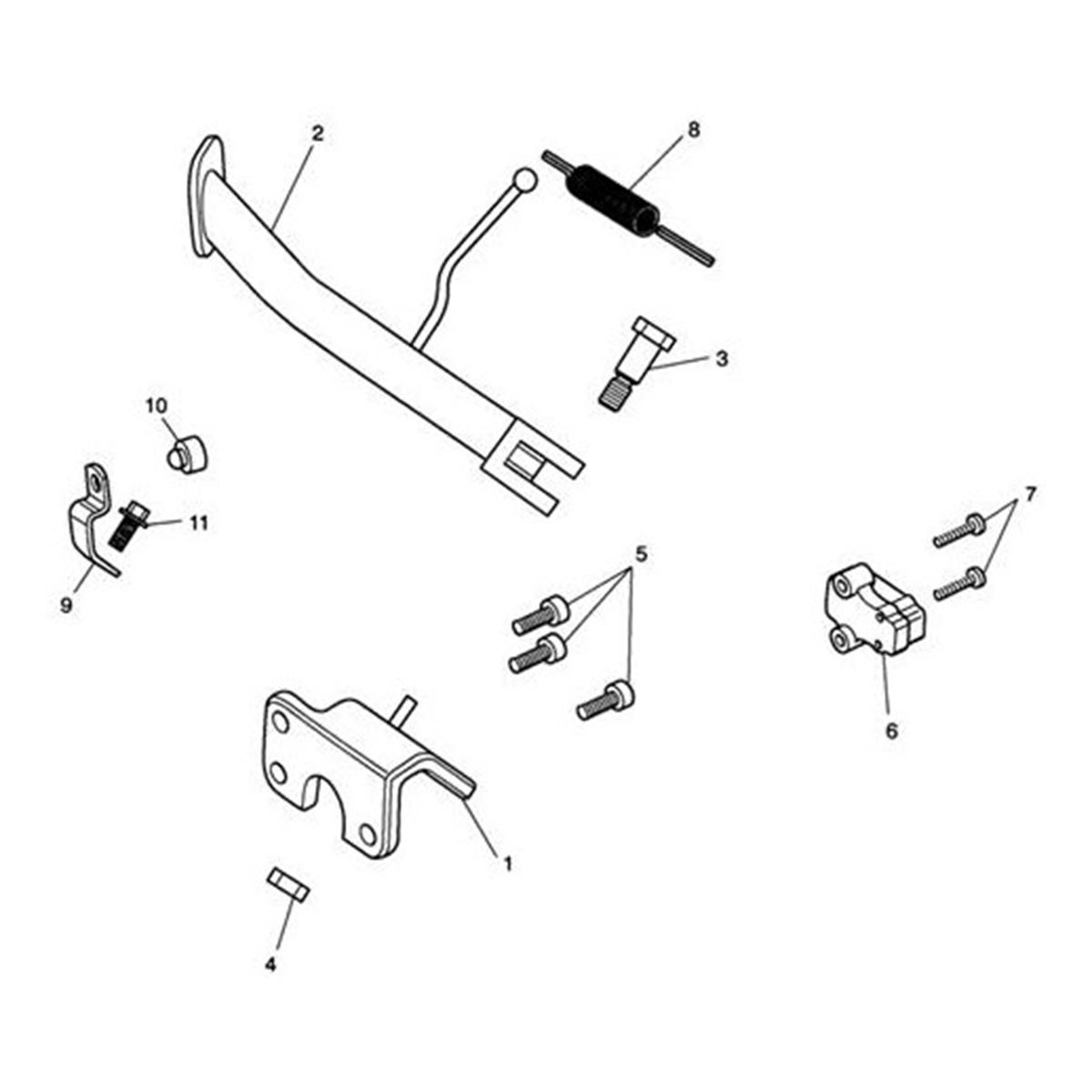 Bild von Sidestand Leg, Black