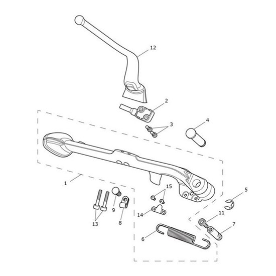 Bild von Sidestand Spares Assembly, Black