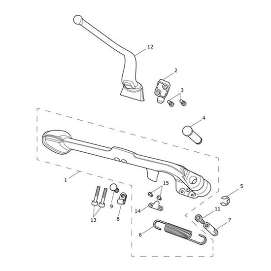 Bild von Sidestand Spares Assy, Clear