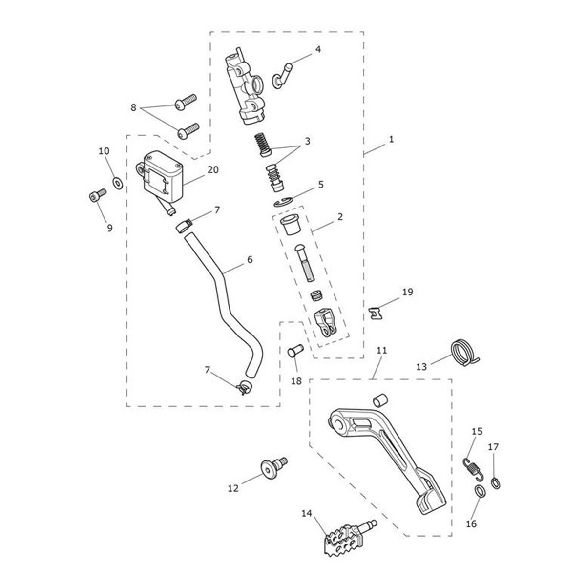 Bild von Spares Kit, Brake Pedal Assy