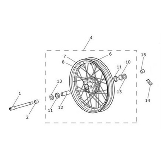 Bild von Spoke, 229.4mm, Bent, Black