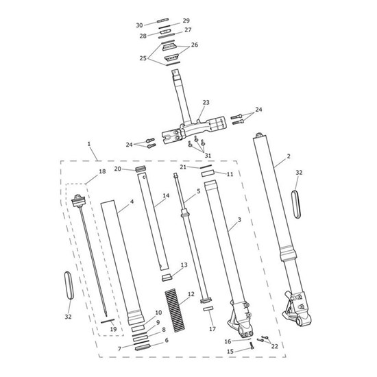 Bild von Stanchion Assy, 45mm, RH