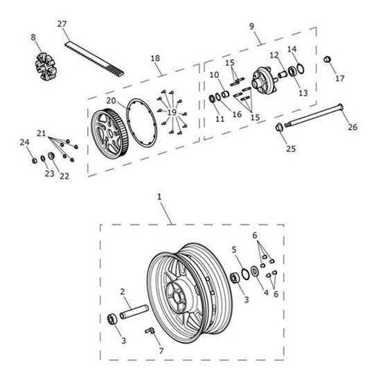 Bild von Stepped Spacer, Pulley Carrier