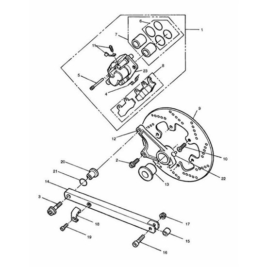 Bild von TRAEGER, BREMSSATTEL, HINTEN