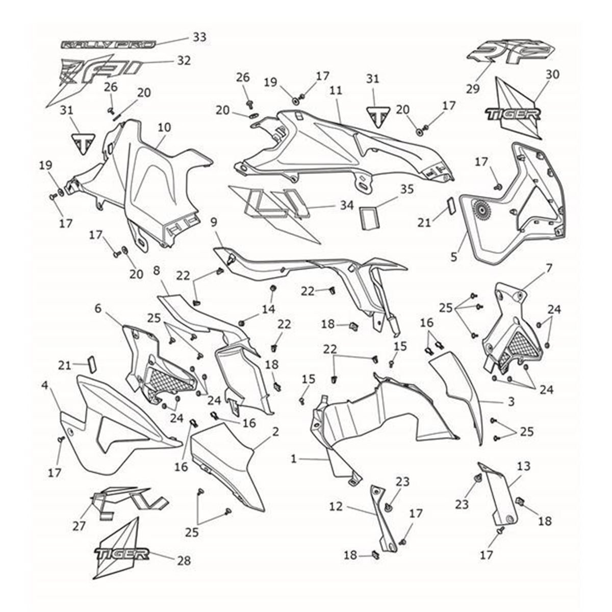 Bild von Tank Panel, RH, Rally, Crystal White