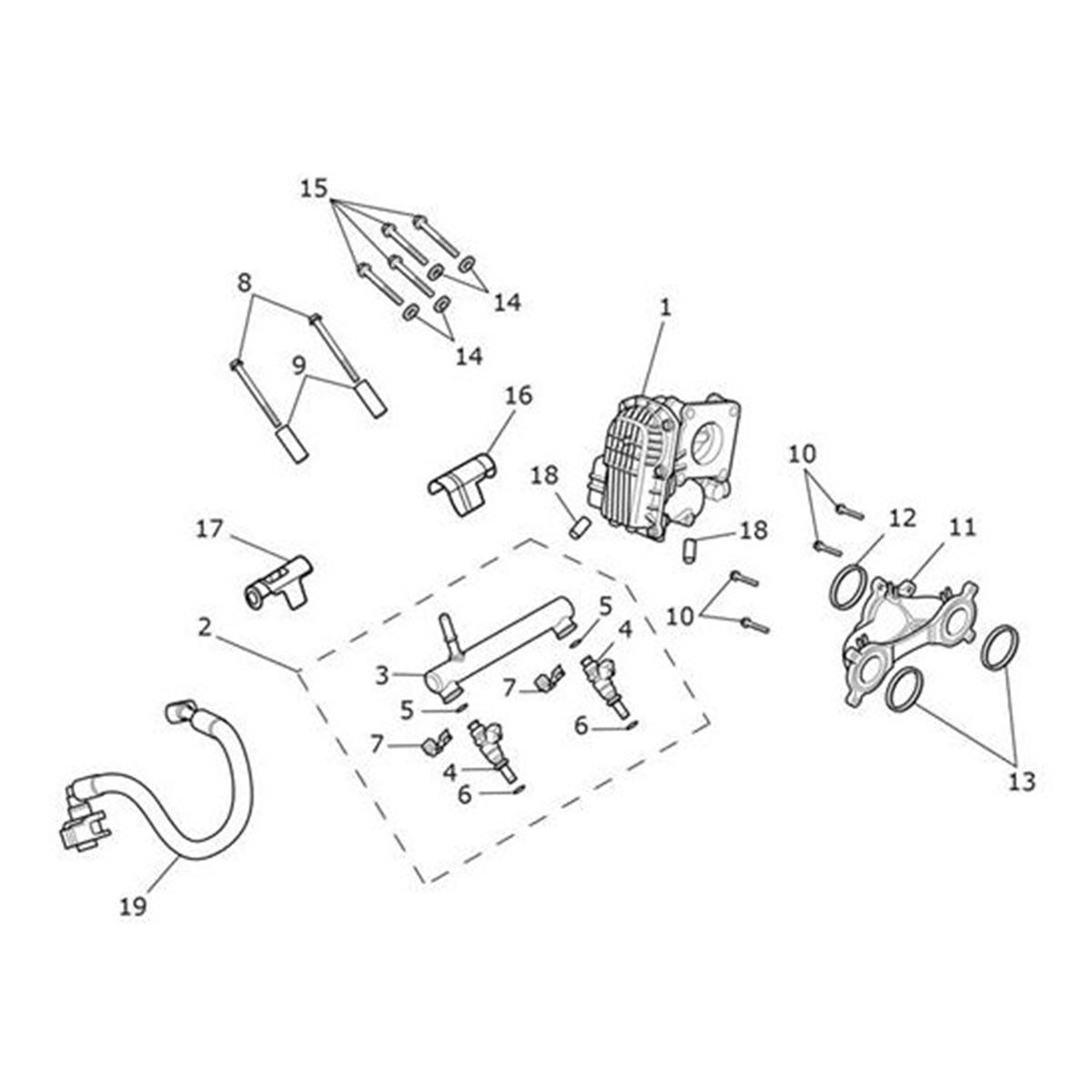 Bild von Throttle Body, 45mm, Single