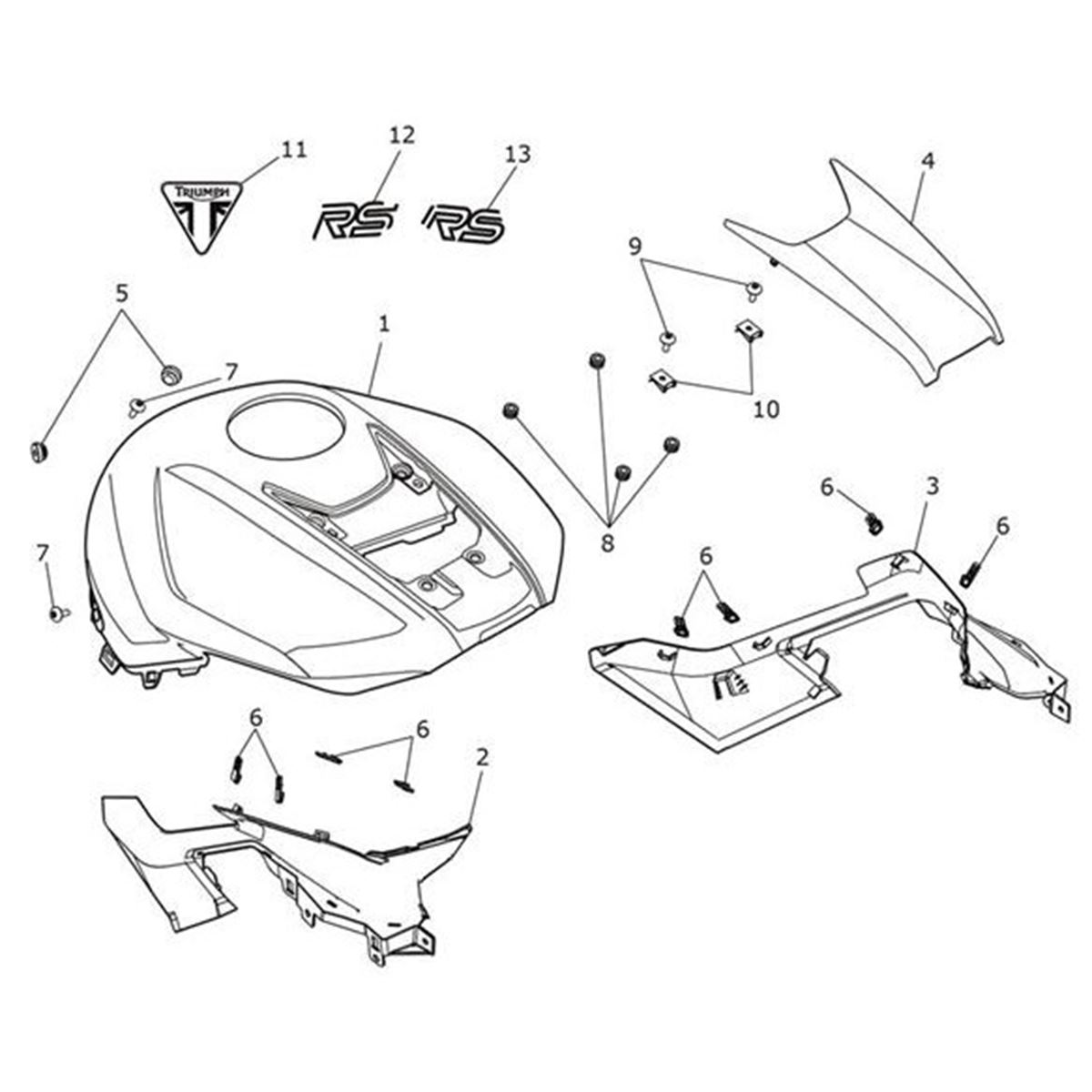 Bild von Upper Fuel Tank Panel, Cosmic Yellow