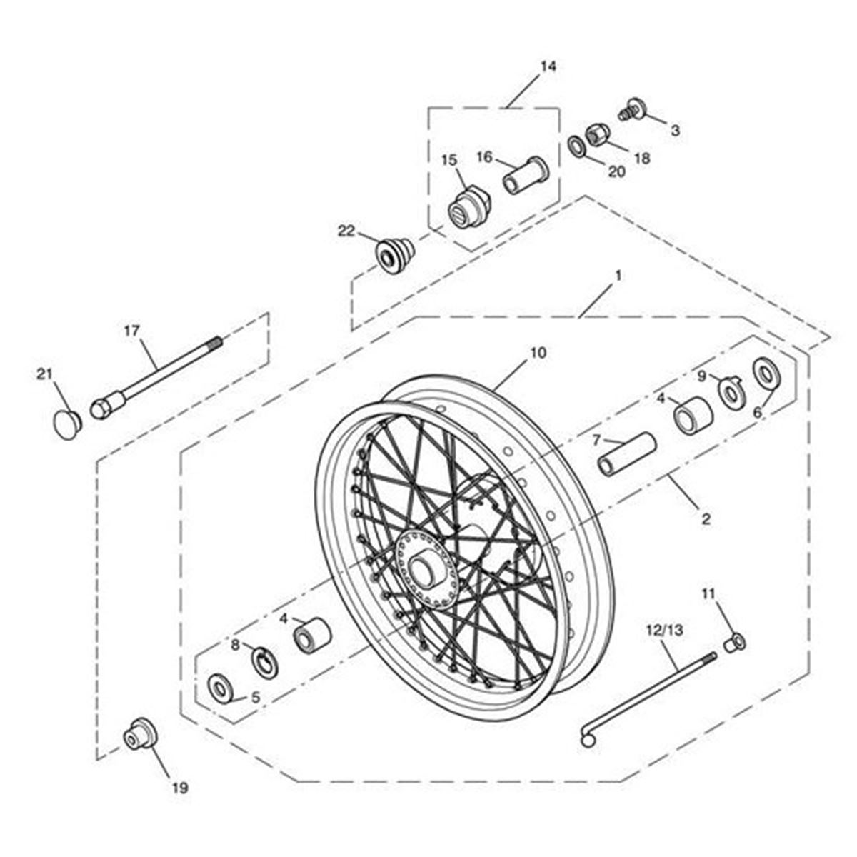 Picture of Wheel Assembly, Front, Black